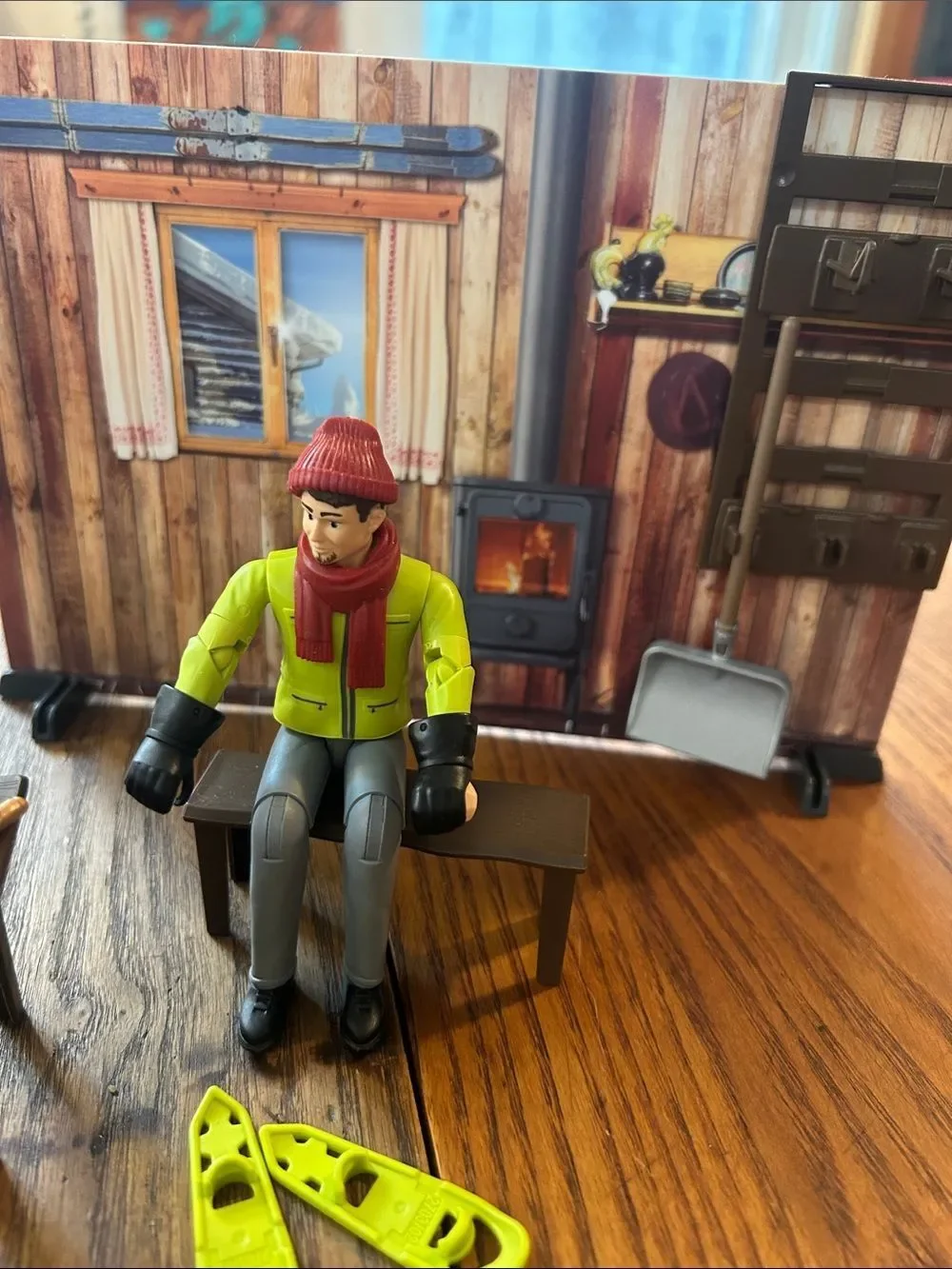 BRUDER 63102 Mountain 🏔️ Hut 🛖 Snowmobile Playset 🆒 Accessories in box 📦